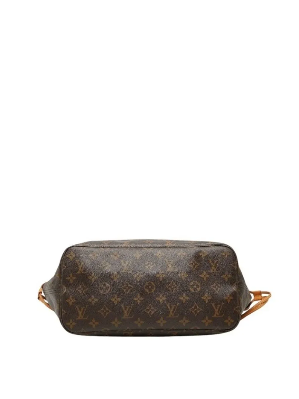 Louis Vuitton Monogram Neverfull MM Shoulder Bag Tote Brown Leather